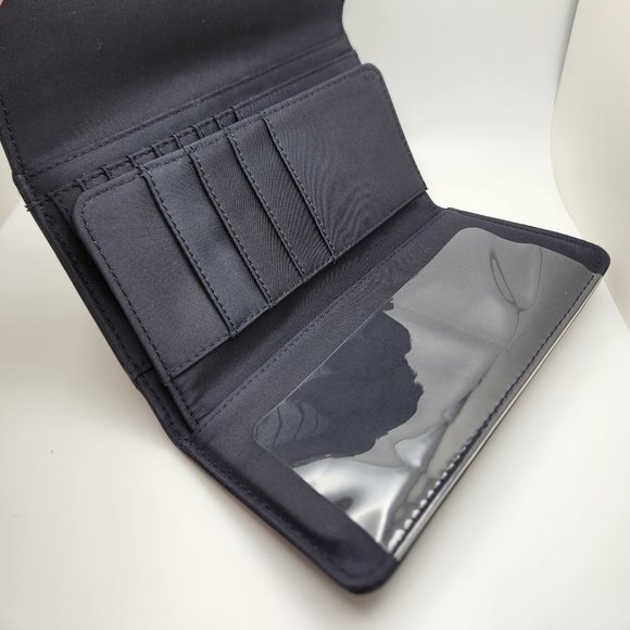 Tommy Hilfiger Genuine Leather Wallet, Navy Blue - New with Tags - Picture 10 of 11